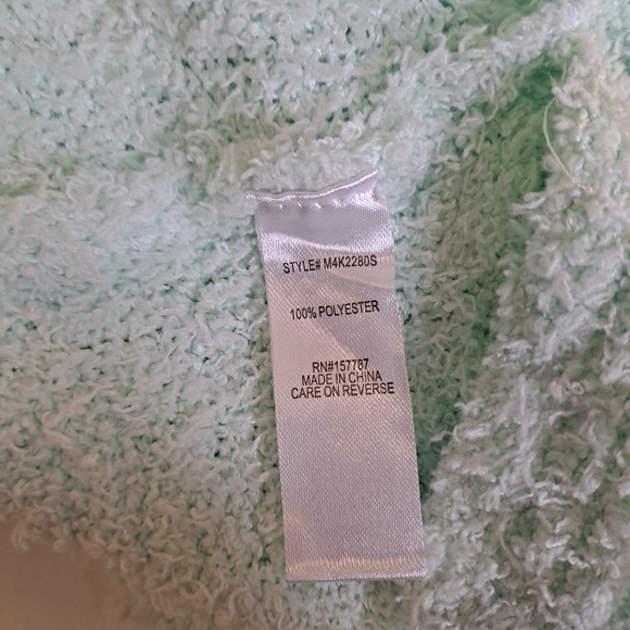 Inner Circle Turtleneck Sweater Womens Mint Green Plush Size M - Picture 7 of 8